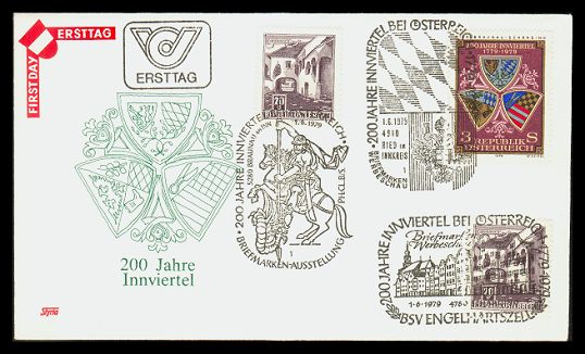 Sonderstempel 200 Jahre Innviertel : St. Georg (leicht verkleinert)