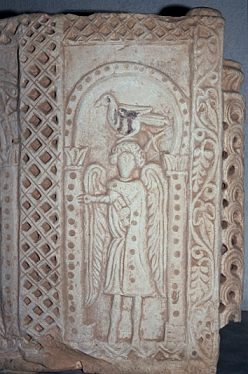 frhchristlich-byzantinischer Engel mit Friedenstaube - Museum Antalya (Trkei);  J. Georg Friebe